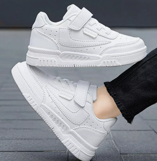 Tenis Zapatilla Para Niños Pororo Park Casual Blanco Negro 6-10años Moda Para Escolares